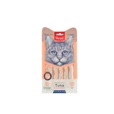 Wanpy Ton Balıklı Somonlu Krema Likit Kedi Ödülü 5X14GR
