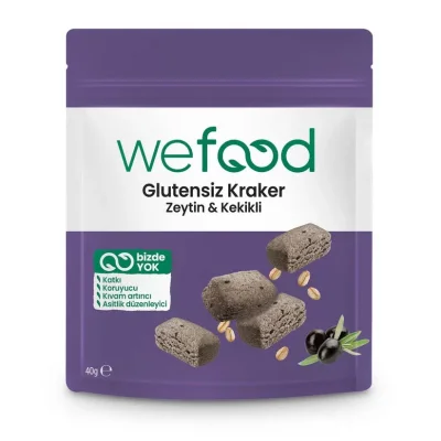 BUĞZ Wefood Glutensiz Zeytinli & Kekikli Kraker