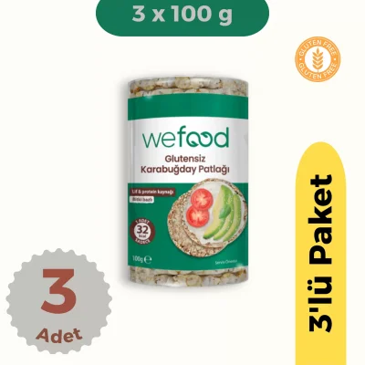 BUĞZ Wefood Karabuğday Patlağı (100 gr) 3lü Set
