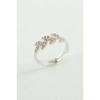 Yaprak Zirkon Taşlı Yüzük