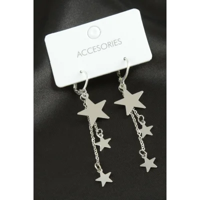 Yıldız Sallantılı Trend Metal Küpe