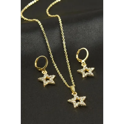 Yıldız Taşlı Set Kolye