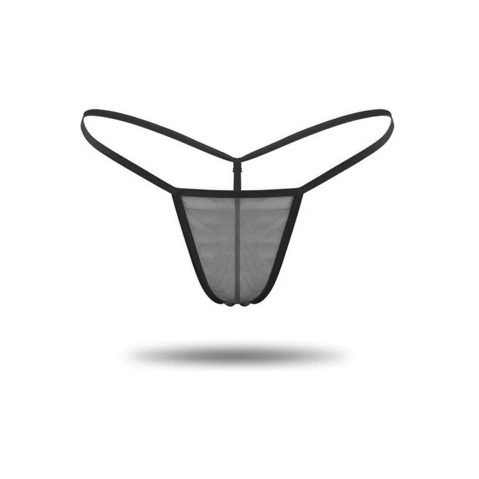 3lü Renkli Transparan Tül String Tanga TM0369