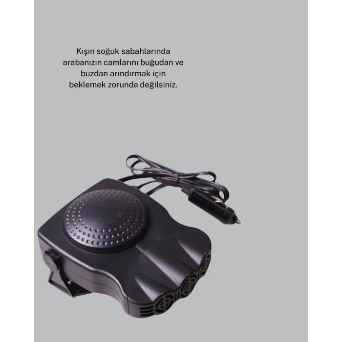 360° Ayarlanabilir Araç İçi Isıtıcı ve Fan