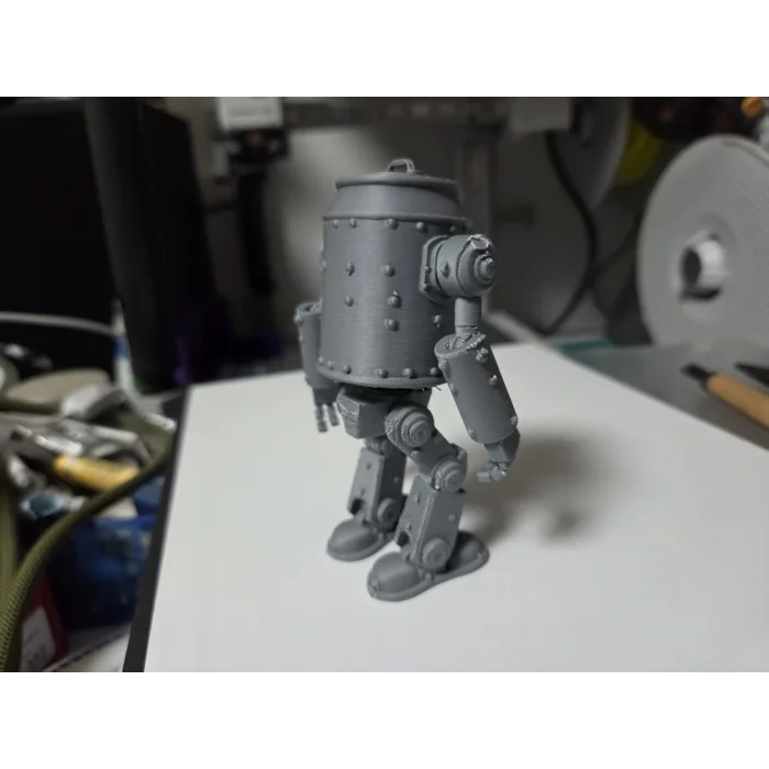 3D Tasarım Steam punk love Iron Bucket Robot Ham beyaz renkte gönderilir boya size aittir