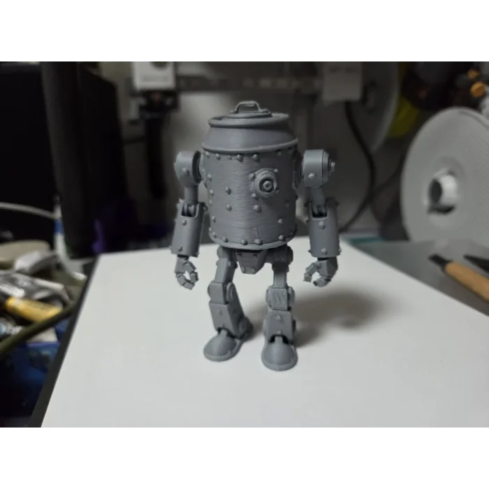 3D Tasarım Steam punk love Iron Bucket Robot Ham beyaz renkte gönderilir boya size aittir