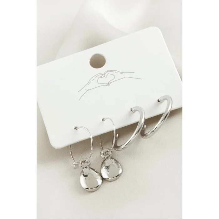 4 Adet Damla Halka Küpe