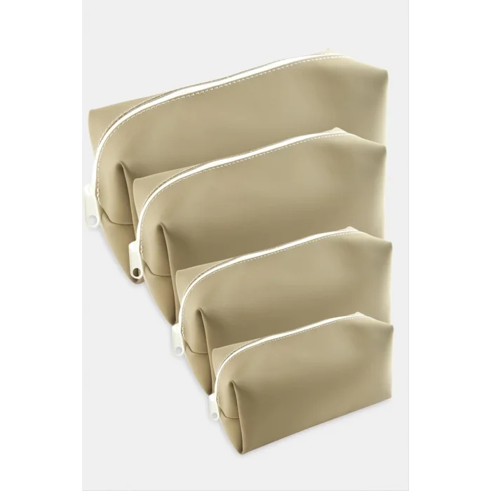 4 Adet El Tutmalı Makyaj Çantası