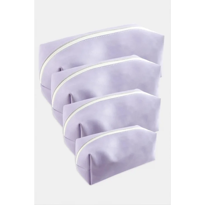 4 Adet El Tutmalı Makyaj Çantası