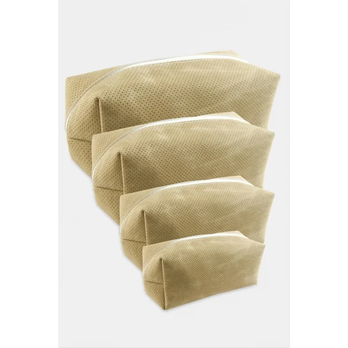 4 Adet El Tutmalı Makyaj Çantası