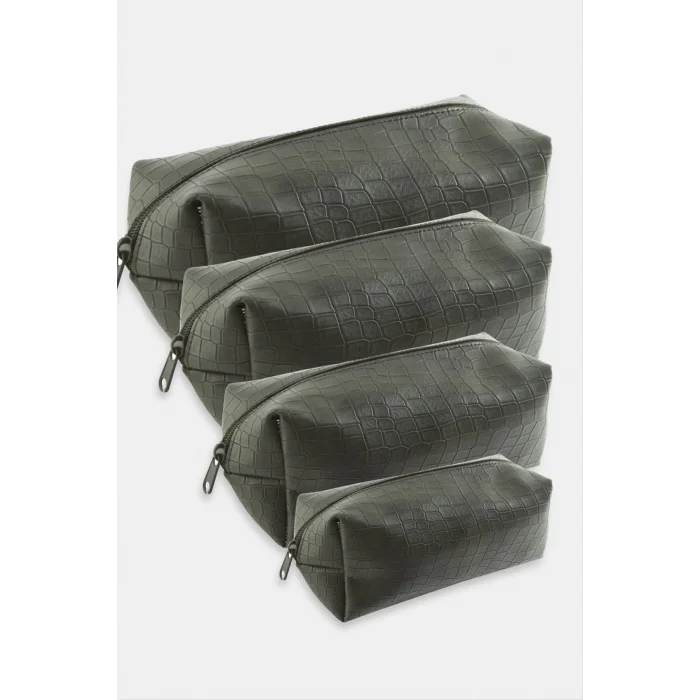 4 Adet El Tutmalı Makyaj Çantası