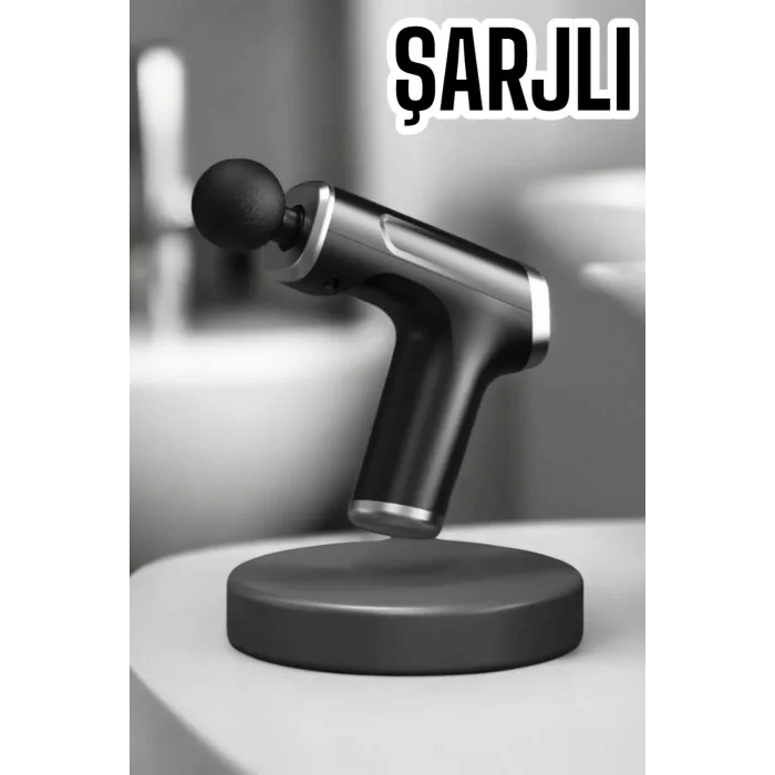 4 Başlıklı Darbeli Şarjlı Masaj Aleti Tabancası Kablosuz