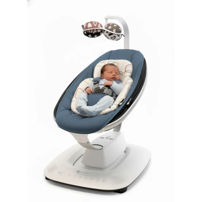 4moms Mamaroo 5.0 Elektrikli Ana Kucağı - Slate Blue + Yenidoğan Destek Pedi