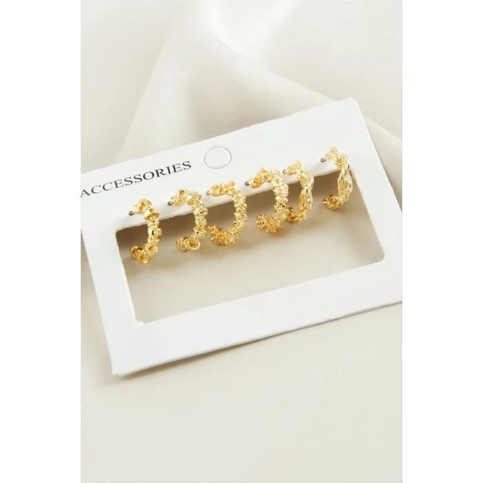 6 Adet Burgulu Halka Küpe