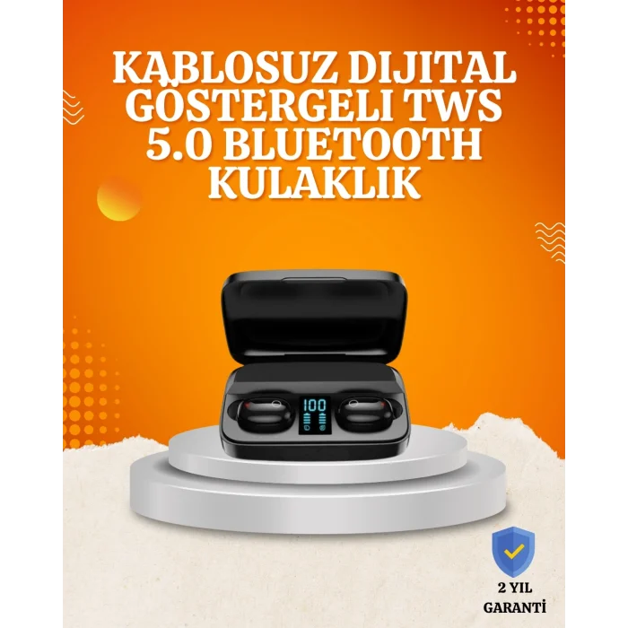 BUĞZ 1800 mAh Güçlü Şarj Kutusu ile Bluetooth Kulaklık Seti