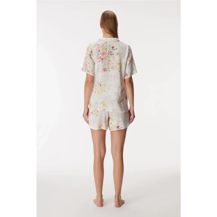 Anıl 11355 Kadın Kısa Kol Gömlek ve Şort Takım