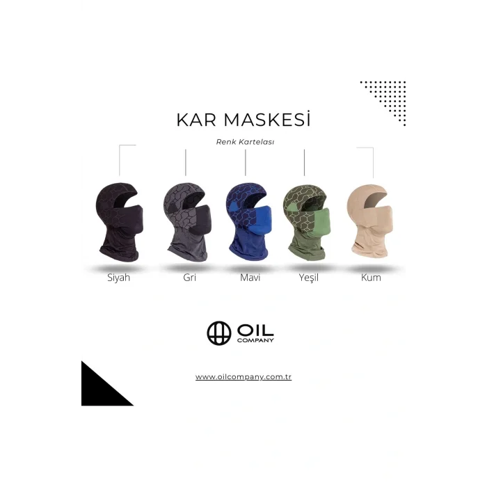 BUĞZ OIL COMPANY Antrasit Balaklava Termal Kar Maskesi Unisex
