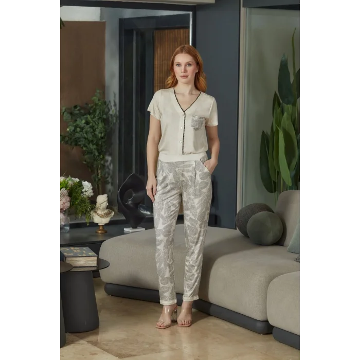 Aqua 26602 Kadın Kısa Kol Pijama Takımı