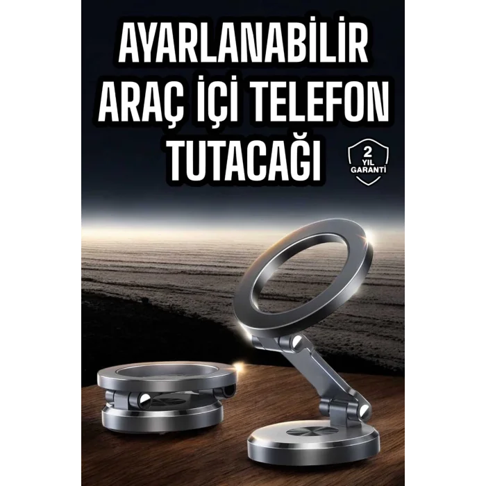 Araç İçi Telefon Tutacağı Manyetik Tasarım Ayarlanabilir