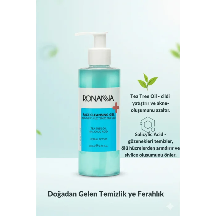 Arındırıcı Yüz Temizleme Jeli - Çay Ağacı Yağı Ve Salisilik Asit Ile Derinlemesine Temizlik - 200ml