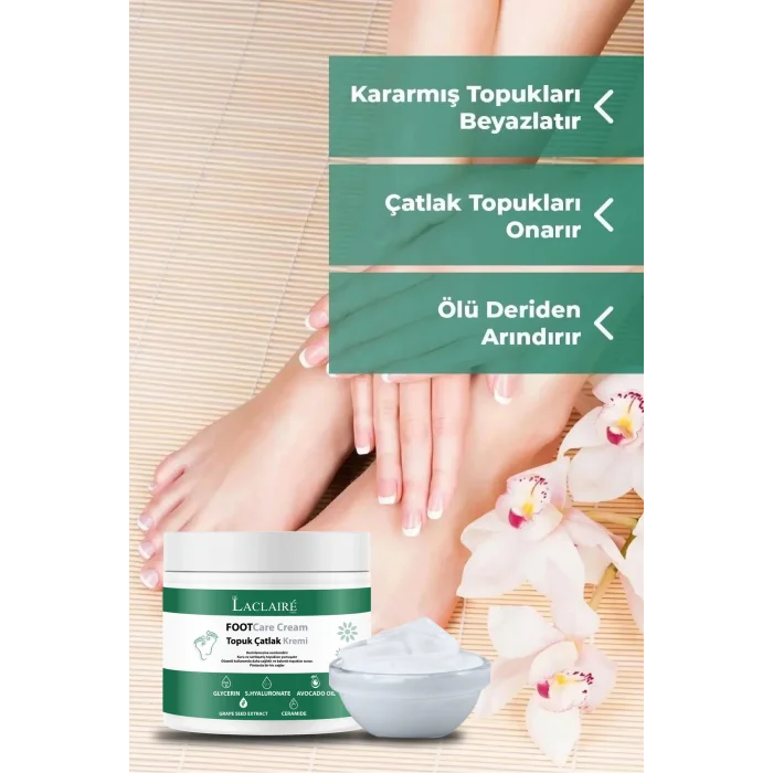 Ayak & Topuk çatlak Kremi, Nasır tedasivi, Ayak kokusu tedavisi, Nemlendirici 100 ML