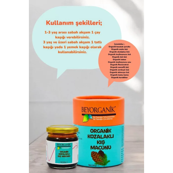 BUĞZ Beyorganik Organik Kozalaklı Kış Macunu 240gr