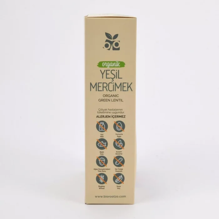 BUĞZ Biorootzo Artizan Makarna Bronz Kalıp Glütensiz ve Vegan Yeşil Mercimek Makarnası 200 g