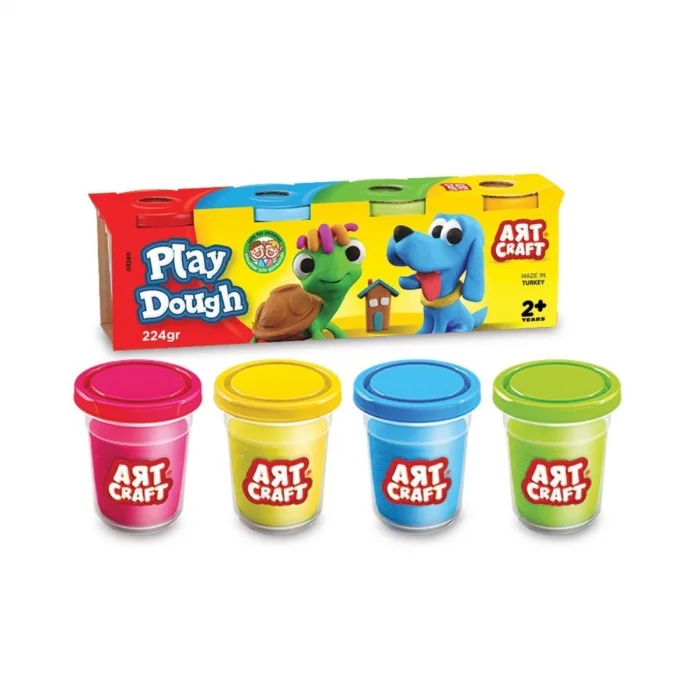  03280 Dede, Art Craft 4lü Oyun Hamuru 224 gr / +2 yaş