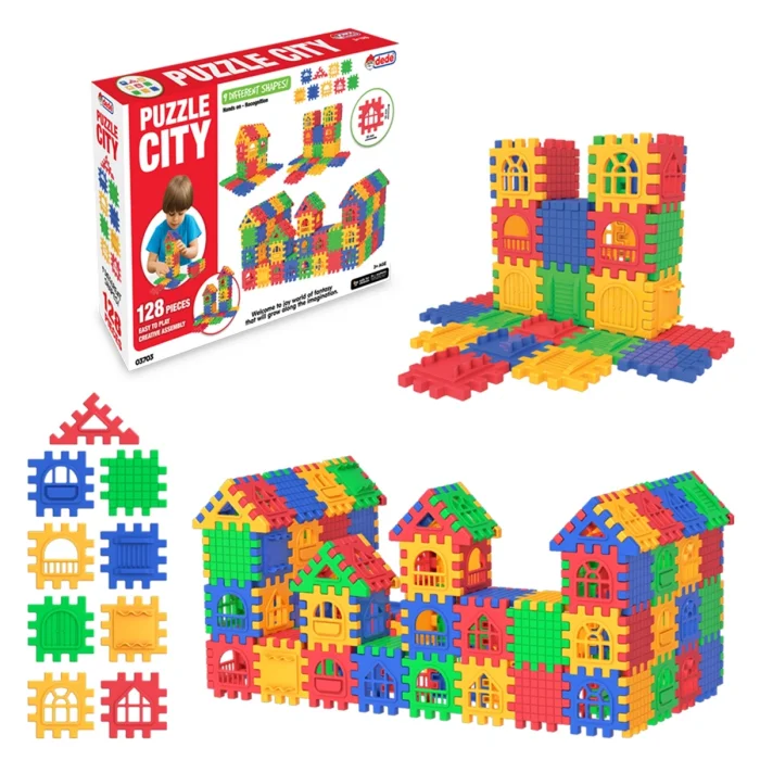 BUĞZ 03703 Dede, Puzzle City 128 Parça
