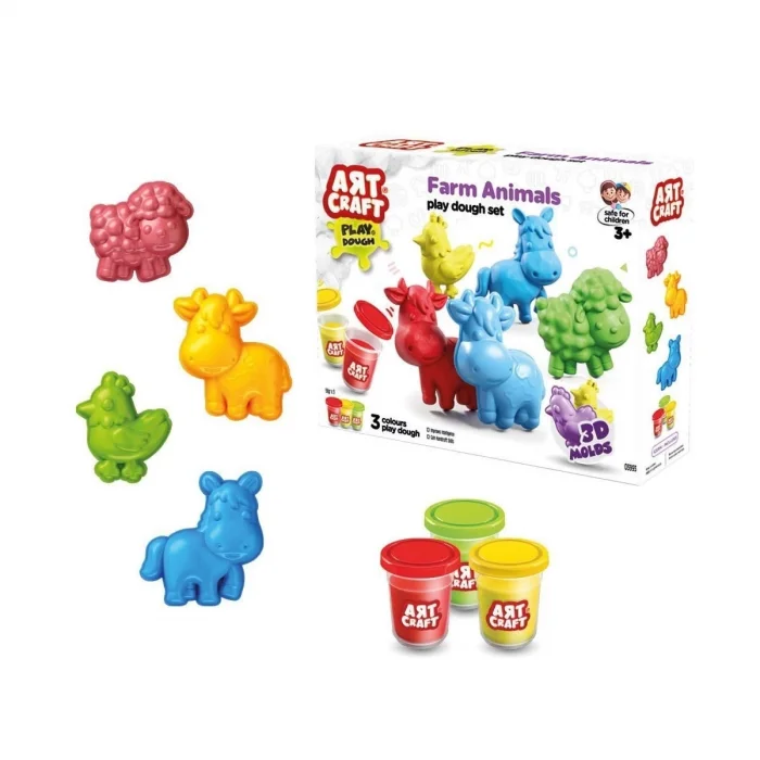  03993 Art Craft Çiftlik Hayvanları Hamur Set 168 Gr -Fentoys