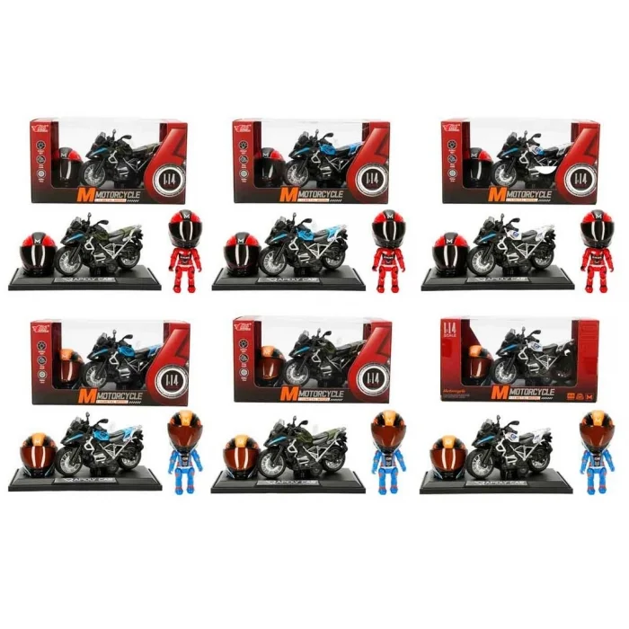 BUĞZ 1:14 Sesli ve Işıklı BMW Off-Road Die Cast Çek Bırak Motosiklet
