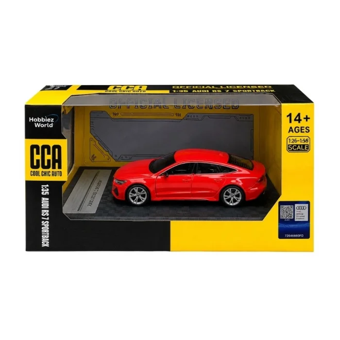 BUĞZ Metal Şasi 1/32 Audi RS 7 Sportback Model Araba - Tek Kutu, Vitrin Koleksiyon BX-313411