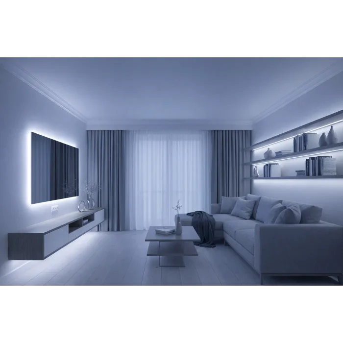 BUĞZ 1 Adet 5 Metre CATA CT 4541 İç Mekan 216 Çipli COB Şerit LED 6400K Beyaz Işık 12V