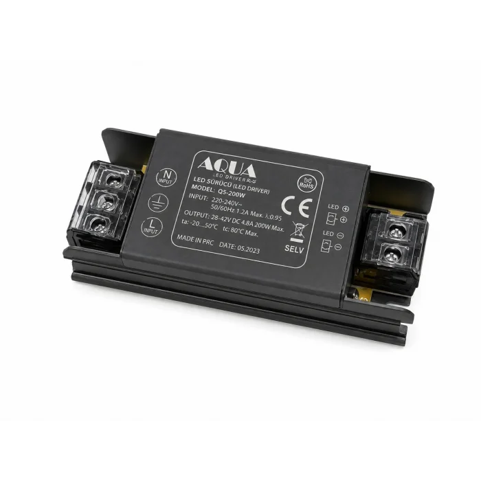 BUĞZ 1 Adet AQUA AU 1537 Süper Slim 5A Led Trafosu 12V 60W