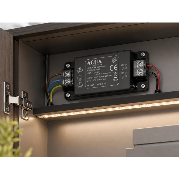 BUĞZ 1 Adet AQUA AU 1537 Süper Slim 5A Led Trafosu 12V 60W