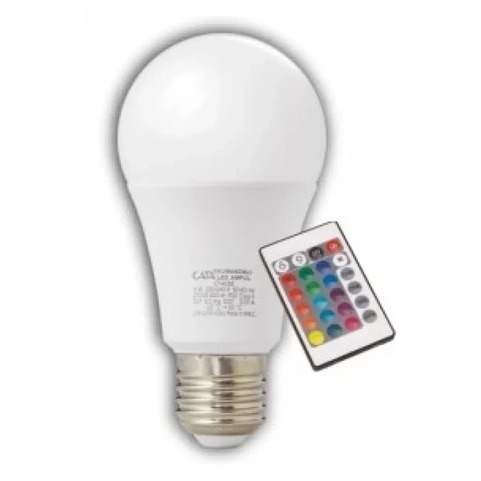 BUĞZ 1 Adet CATA CT 4058 Led Ampul 9W RGB Kumandalı E27 Duy