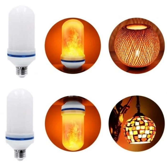 BUĞZ 1 Adet CATA CT 4059 Led Alev Ampul 5W Amber E27 Duy