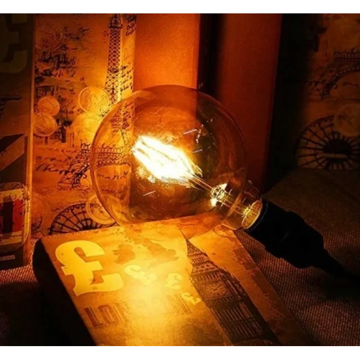 BUĞZ 1 Adet CATA CT 4286 Glop Led Rustik Ampul 6W Amber Işık E27 Duy