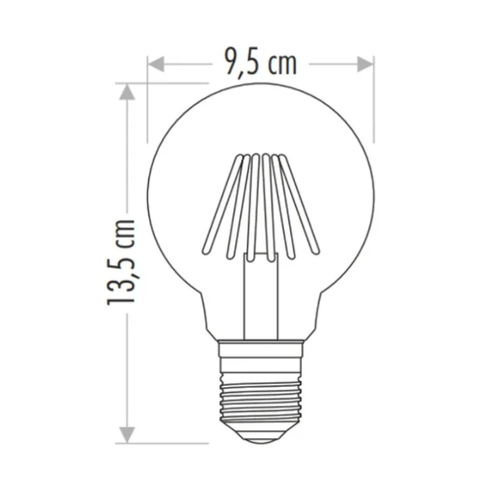 BUĞZ 1 Adet CATA CT 4354 Glop Led Rustik Ampul 6W 3200K Gün Işığı E27 Duy