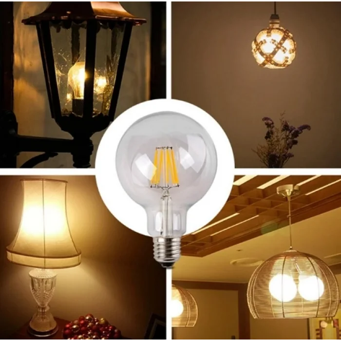 BUĞZ 1 Adet CATA CT 4354 Glop Led Rustik Ampul 6W 3200K Gün Işığı E27 Duy