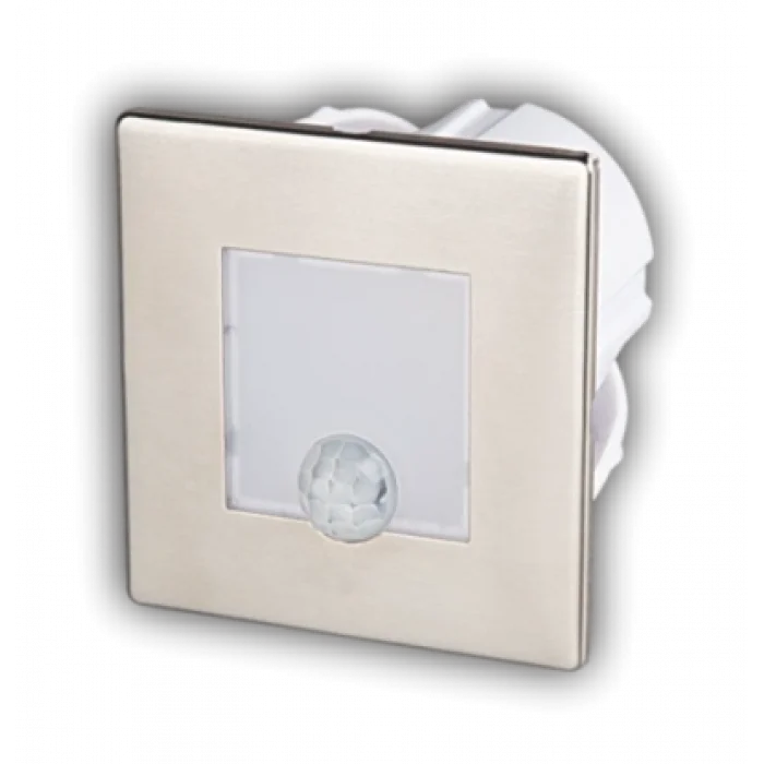 BUĞZ 1 Adet CATA CT 5183 Satin Kasa 1.5W Sensörlü Kare Koridor Aydınlatması 3200K Gün Işığı