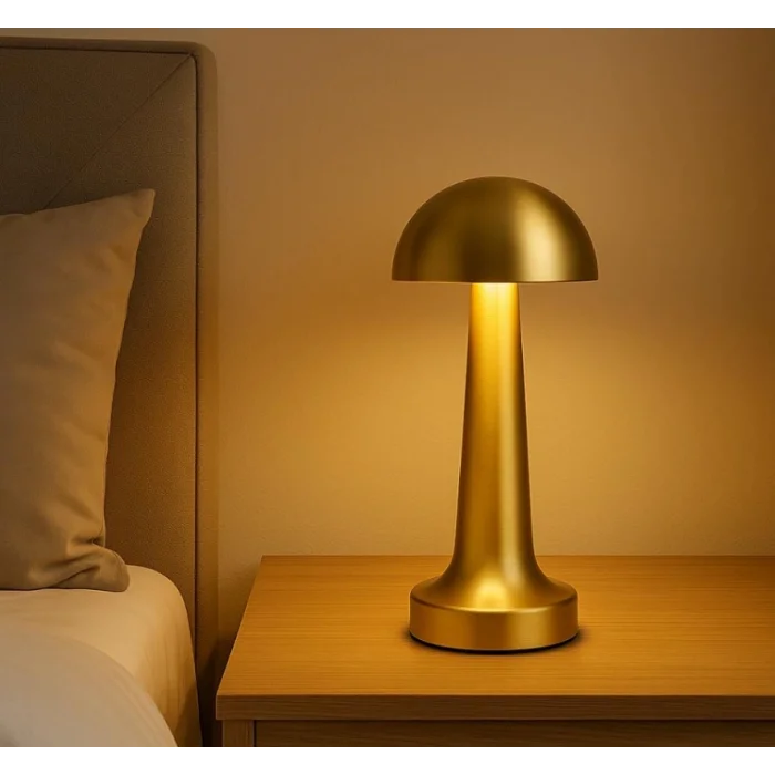 BUĞZ 1 Adet CATA CT 8429 Lizbon Gold Kasa Şarjlı Masa Lambası 3 Renk