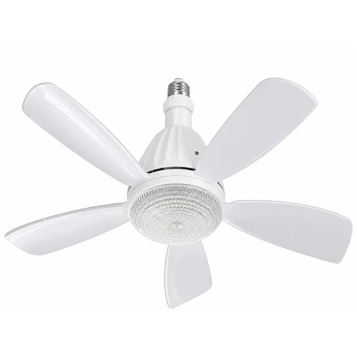 BUĞZ 1 Adet FİM Kristal 30W Ledli 5 Kanat Tavan Vantilatörü 1154 Kumandalı 3 Renk E27 Duy
