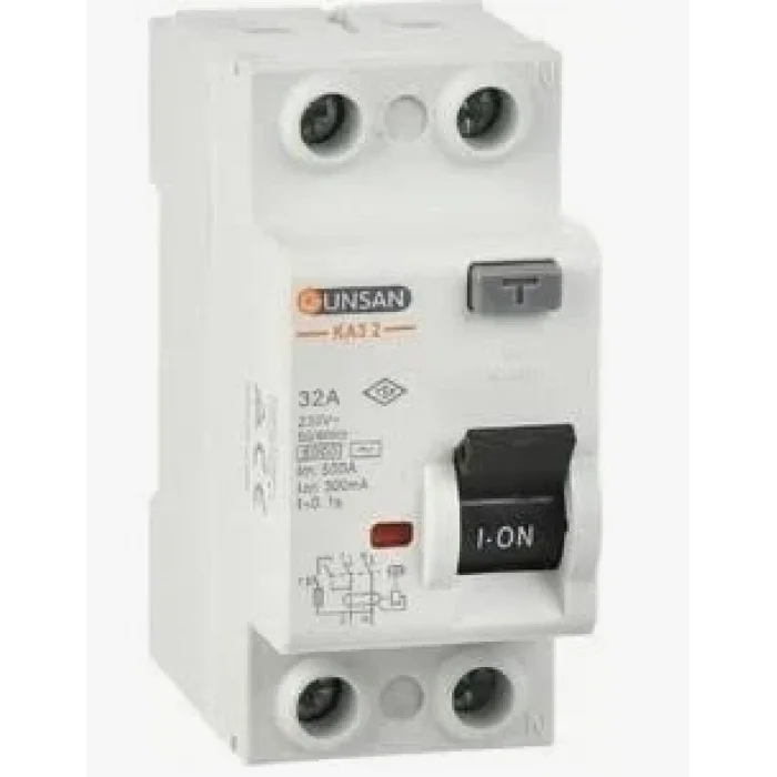 BUĞZ 1 Adet Günsan 2X32a 30Ma  Kaçak Akım Rölesi KA3-32/30Ma