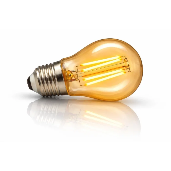 BUĞZ 1 Adet KENDAL KES603 Led Rustik Ampul 6W Amber Işık E27 Duy