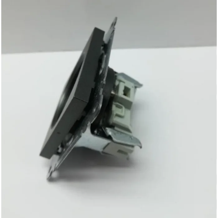 BUĞZ 1 Adet Makel Karea Füme Topraklı Priz UPS Çerçevesiz