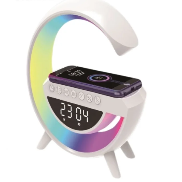 BUĞZ 1 Adet NOAS YL86 1240 Simi Kablosuz Şarjlı Bluetoothlu Hoparlörlü Masa Lambası RGB