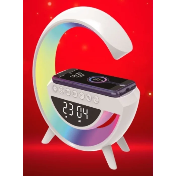 BUĞZ 1 Adet NOAS YL86 1240 Simi Kablosuz Şarjlı Bluetoothlu Hoparlörlü Masa Lambası RGB