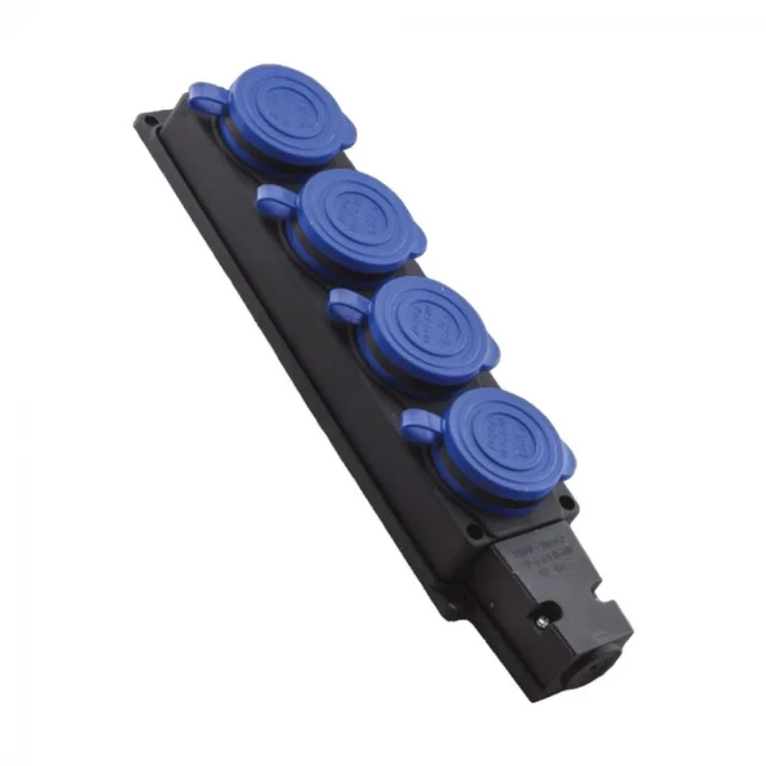 BUĞZ 1 Adet Orel 1X16a 4 Lü Kauçuk Grup Priz 220 V
