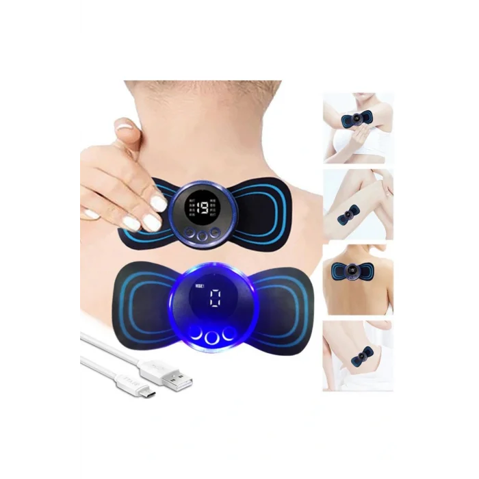 BUĞZ 1 Adet Yedek Ped Şarjlı Kelebek Ems Boyun Omuz Kol Sırt Elektrikli Masaj Bantı Kas Stimülatörü Aleti